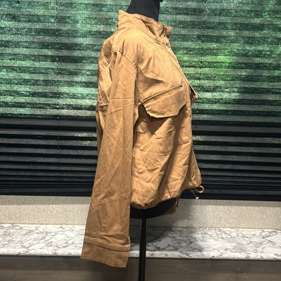 Sanctuary Women’s Brown Drawstring Waist Armstrong Crop Utility Jacket XL NWT - Picture 5 of 9